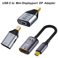 USB-C Type-C Female Source Input to Mini Displayport DP Male Output HDTV 8K 60hz 1080P Cable Adapter