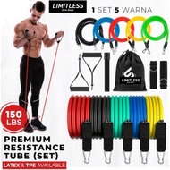 Resistance Band Set Alat Olahraga Fitness Gym Rumah