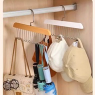Solid Wood 8-Hook Hanger Accessories Hanger Space-Saving
