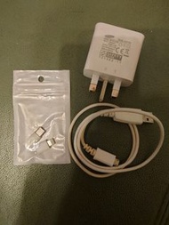 Micro USB轉 USB-C/Lightning 頭連Samsung 充電器