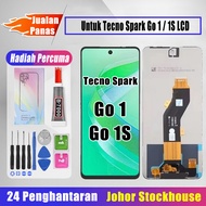 Techparts Original LCD Untuk Tecno Spark Go 1 / Go 1S LCD + Bahagian skrin + Set pemutar skru percum