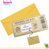 LIPUPON Concert Ticket, with Envelope Raffle Gift Golden Ticket Scratch- Card,  Scratch  Ticket Part