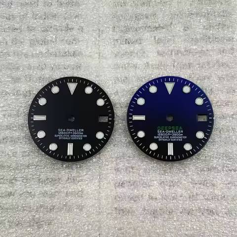 28.5mm No logo NH35 Watch Dial Deep Sea Sterile Case Mod Parts for Seiko Sea-Dweller NH35/4R/7S Auto