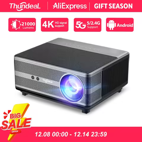 ThundeaL Full HD 1080P Projector TD98W for 2K 4K Video Audio WiFi Android Home Theater TD98 Cinema B