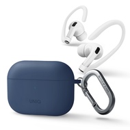 UNIQ AirPods Pro 2 Nexo耳掛運動液態矽膠藍牙耳機保護套(附登山扣)-藍