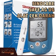 Sinocare Safe AQ UG Alat Tes Cek Gula Darah dan Test Asam Urat