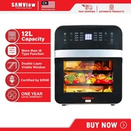 SAMView Air Fryer Oven With 360° Rotisserie Rotation AF513T And Digital Touch Screen Display w/ST Approval (12L)
