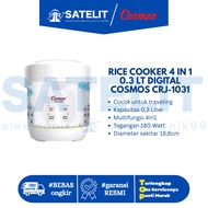RICE COOKER 4 IN 1 0.3 LT DIGITAL COSMOS CRJ-1031 | Magic Com Small Rice Cooker Non-Stick Pan Origin