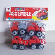 Newest DIY Toy Fire Truck Set - Miniature Car Truck Fire Truck