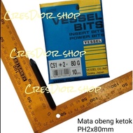 premium mata obeng ketok power insert bit ph2 ph3 80mm VESSEL C51 +2