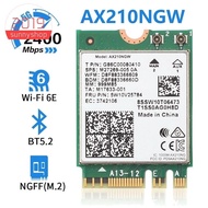 AX210 AX210NGW Network Card M.2 NGFF 2.4Ghz/5G WI-FI 6E 2400Mbps WiFi Card 802.11Ax Bluetooth 5.2 WiFi Adapter