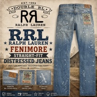 RRL Ralph Lauren Fenimore Straight-Fit Distressed Jeans