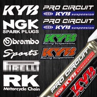 Kyb Motorcycle Shock Absorber Decoration Red Reflective logo Sticker