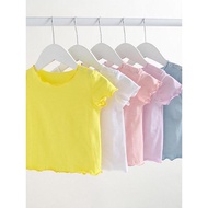 In Korean Version Summer Girls T-Shirt Bottoming Shirt Thin Odal Short-Sleeved Top Infant Baby Fashi