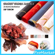 Cellophane Wrapping Paper Marble/ Marble Flower Bucket/Cellophane Marble Gold/Cellophane Marble Flow