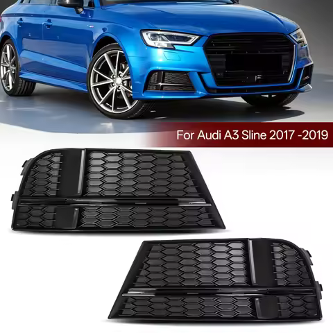 8V3807681AB 8V3807682N Foglamp Cover For Audi A3 S3 S-Line 2017 2018 2019 2020 Front Bumper Grille F