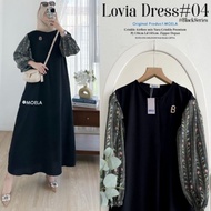 Gamis Dress Busui Motif Kombinasi Original by Moela [Efola Arena Faros