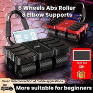 【2025 NEW】Upgraded 6 Wheel Abs Roller Abdominal Wheel Roller 8Elbow Support Widened Wheel Base Adjus