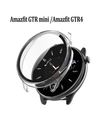 1入組amazfit Gtr Mini手錶套,附有鋼化玻璃屏幕保護貼,全覆蓋pc硬殼保護