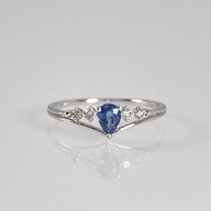18K金藍寶石皇冠鑽石戒指 Blue Sapphire Crown Diamond Ring