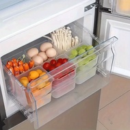 6pcs Transparent Refrigerator Storage Boxes With Easy Grip Handles, Space-Saving Kitchen Organizer C