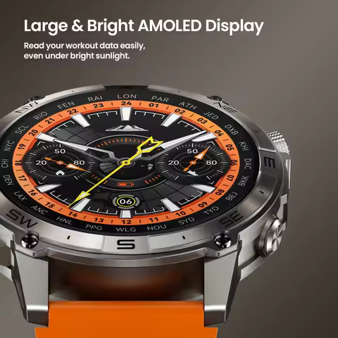 Zeblaze Stratos 2 Plus GPS Sports Smart Watch Built-in Compass Barometric Altimeter 1.43'' AMOLED Di