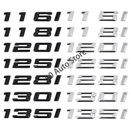 Modified Digital Alphabet Black and Silver 116i 118i 120i 125I 128i 130i 135i ABS Plastic Car Rear S