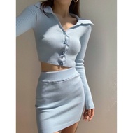 Myca.label Blue Knit Set