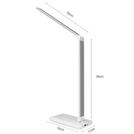 USB LED護眼學習檯燈無線充電檯燈折疊金屬創意閱讀床頭燈USB Stepless Dimmable Desk Reading Light Foldable Rotatable Touch Switch LED Table Lamp Charging Port Timing LED Desk Lamp