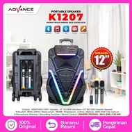 SPEAKER BLUETOOTH ADVANCE K1207/Speaker Portable 12 inch - FREE 2 MIC