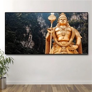 Murugan Statue Lord Murugan indian god of war Indian Belief Buddha Portrait Canvas Painting Print Posters Wall Art Picture for Home Decor 1PCS Wooden Inner Framed or Frameless (or Black Aluminum Alloy Framed)