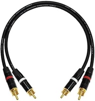 1 Foot – Audio Interconnect Cable Pair Custom Made by WORLDS BEST CABLES – Using Mogami 2964 Wire and Neutrik-Rean NYS Gold RCA Connectors