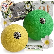 HELDSON Premium Fascia Ball Small Set of 2 [6 cm & 8 cm] - Fascia Ball Hard - Fascia Ball for Feet -