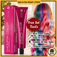 🇲🇾(FREE Set Tools) Profession Shoupin Pewarna Rambut Hair Colouring Hair Dye Color Cream Cover White