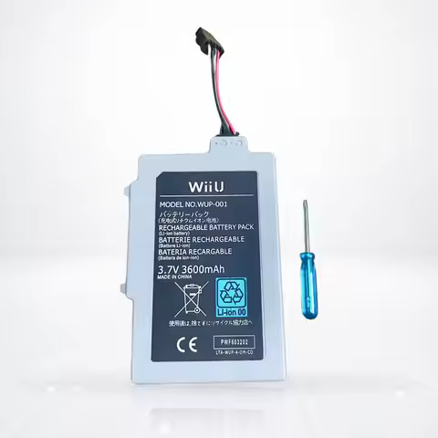 Wii U GamePad Battery 3600mAh WIIUPAD-001 Internal Rechargeable Battery Replacement for Nintendo Wii