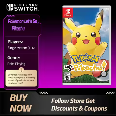 Pokemon Let’s Go, Pikachu - Nintendo Switch Game Card Games Cartridge Physical Card Support TV Table