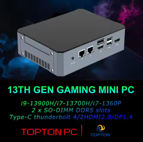 Mini PC 13th Intel Core i9-13900H (up to 5.4GHz) 14C/20T Dual Thunderbolt 4 Gaming Mini Computer, Qu