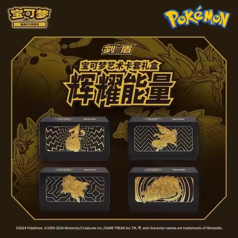 Hot Genuine Pokemon Card Glow Energy Ptcg Nine Colors Gathering Card Holder Simplified Chinese Gift 