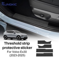 For VOLVO EX30 EX-30 2023 2024 2025 Car Threshold Strip  Door Sill Strip Protector Sticker Decoratio