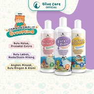 Olive Care Shampo Kucing Paket Combo KOMPLIT GROOMING Perawatan Bulu Normal Lengkap Lebat & Sehat