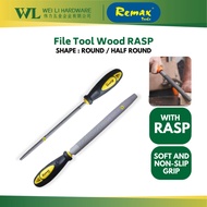REMAX 8" 200mm Wood RASP Hand File Half Round / Round File Heavy Duty / Wood File / Kikir Gosok