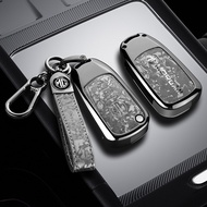 Metal Car Key Case Key Shell Set For MG Mg3 2024 3 Buttons Shockproof Keychian Car Accessories