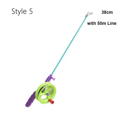 38cm/58cm/80cm Children Fishing Kites Rods Cartoon Stretchable Mini Kites Rods Diverse Styles with 5