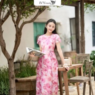 Midi Flora Dress, IVY moda MS 48B0301 floral street Dress