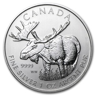 2012 1oz Canada Wildlife Series - Moose Silver Coin