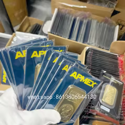 Swiss Design Gold Plated Bullion Bar 5g 10g 20g 1oz 50g 100gCopper Core Sealed Packing Independent S