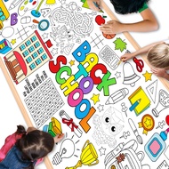 Qyeahkj Giant Coloring Poster Back To School Coloring Posters for Kids Jumbo Coloring Table Cover La