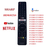 ALANK - 100% Suitable for sharp LCD Smart TV Remote Control with Voice GB346WJSA GB326WJSA GB326WJNA