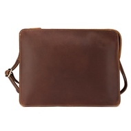 BIHAO Store "Crazy Horse Leather Men's Envelope Shoulder Bag - Handmade in Malaysia"