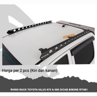 Roof Rail Brekat / Kaki Rack Backbone Mobil Toyota Hilux Revo dan Rocco Tahun 2016 sampai 2025  DC D